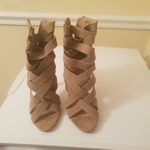 Taupe Strappy heels